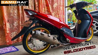 Yamaha Mio Sporty Repaint Fairings  DARK CANDY RED  Shoutouts [upl. by Adnilreb]