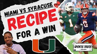 What Miami Must Do to Defeat Syracuse  THIS GAME IS HUGE [upl. by Rehpotsihc928]