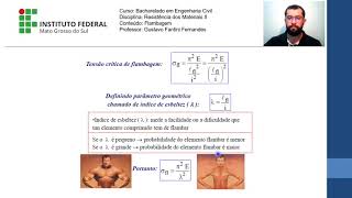 3 Flambagem  3 Tensão crítica de flambagem [upl. by Tanny]