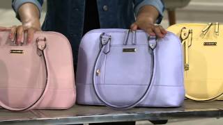 Tignanello Saffiano Leather RFID Dome Satchel on QVC [upl. by Cioban]