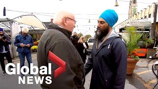 Canada Election Man tells Jagmeet Singh he should remove his turban to look like a Canadian [upl. by Havard]