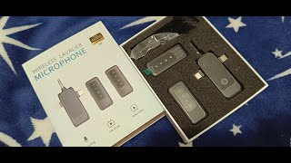 Unboxing and review wireless lavaliere microphone Mogoda X8 [upl. by Inus]