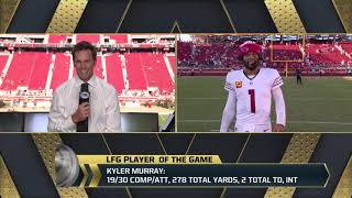 Kyler Murray Announced As Tom Bradys LFG Player Of The Game vs 49ers [upl. by Pren]