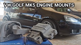 Golf MK5 1K1 Engine Mounts Replacement [upl. by Destinee703]