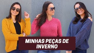 MEUS CASACOS E BLUSAS DE INVERNO DE TRICÔ E CROCHÊ [upl. by Daisi]