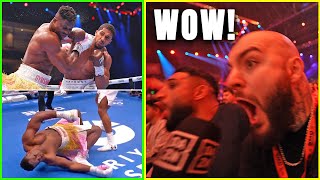 KO des JAHRES Anthony Joshua ZERSTÖRT Francis Ngannou LIVE Reaction  RINGLIFE [upl. by Gawlas]