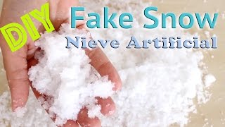 HOW TO MAKE FAKE SNOW  NIEVE ARTIFICIAL  DIY [upl. by Ecnarretal]