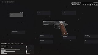 Call of Duty  VANGUARD  All Pistol Attachments  1911 [upl. by Atiuqehs]