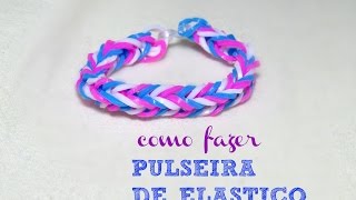 Rainbow Loom  Como fazer pulseiras de elástico sem tear   PASSO A PASSO [upl. by Arhna]