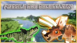 💛🦖FOSSILS AND ARCHEOLOGY MOD🦴 MINECRAFT 1182🧡 [upl. by Ayotnom]