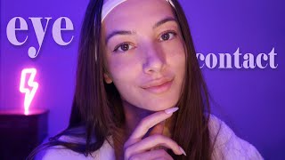 Practice Eye Contact with ASMR 3 Levels 👁️👁️ positive affirmations checkups ear to ear in 4K [upl. by Ytsenoh411]