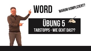 Word TABSTOPPS ERLÄUTERUNG [upl. by Carrillo]