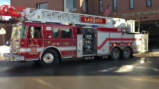 PORTLAND MAINE E31 AND L31 RESPONDING FROM MUNJOY HILL STATION [upl. by Adalia]