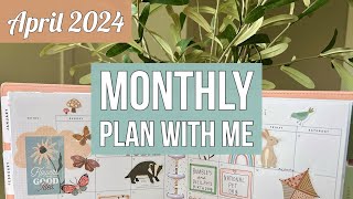 April 2024 Monthly Plan With Me  Classic Happy Planner Spring Theme [upl. by Nnylyram]