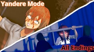 Saiko No Sutoka  Yandere mode ALL ENDINGS GAMEPLAY  Horror Gameplay [upl. by Tedd]