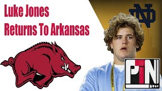 Razorback Football Luke Jones Transfers From Notre Dame For Arkansas [upl. by Limoli]