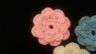 How to Crochet a Flower [upl. by Enoryt]