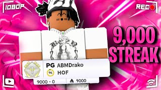 HITTING A 9000 STREAK TO LOSE IT  1 Hoopz Player  Hoopz  ROBLOX AFTER UPDATE [upl. by Dnamron]