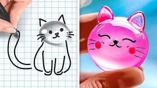 CUTE ART IDEAS 😻 SATISFYING amp EASY CRAFTWORK [upl. by Ilocin664]