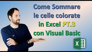 Excel  Somma Celle Colorate Pt3 [upl. by Snapp]