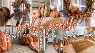 🍂2023 FALL FRONT PORCH DECORATE WITH ME  SMALL PORCH FALL DECOR IDEAS  FALL OUTDOOR DECORATING [upl. by Lorou]