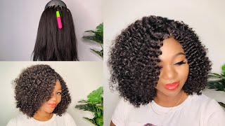 CURLY CROCHET WIG USING EXPRESSION BRAID EXTENSION  HOW TO DO CURLY CROCHET WIG [upl. by Swithbart]