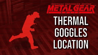 Where to find Thermal Goggles in Metal Gear Solid MGS Thermal Goggles location [upl. by Arries]