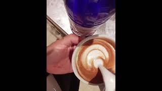 cappuccino salt bae youtubeshorts latteart barista plz subscribe [upl. by Ardnwahs]