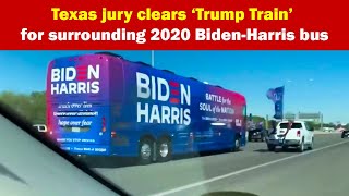 Texas jury clears ‘Trump Train’ for surrounding 2020 BidenHarris bus [upl. by Procora]