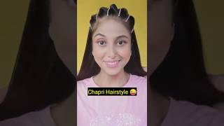 Chapri Hairstyle 😜😂 funny youtubeshorts riyapaul [upl. by Aynosal]