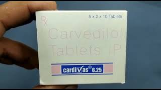 Cardivas 625 Tablet  Carvedilol Tablets Ip  Cardivas 625mg Tablet Uses Side effects benefits [upl. by Sutton]