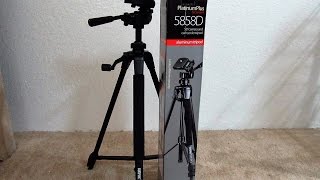 Sunpak 5858D 58quot Aluminum Tripod  Unboxing Setup amp Review [upl. by Proudlove]