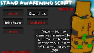 NEW STAND AWAKENING SCRIPT AUTO STANDAUTO ITENS [upl. by Malo186]