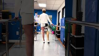 Diane a Hip Disarticulation Amputee walks with Prosthesis [upl. by Dnomsaj]