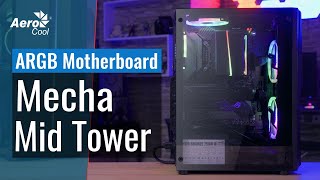 AeroCool Mecha Mid Tower Case  How to Connect the Case to Your Addressable RGB Motherboard [upl. by Esinyl30]