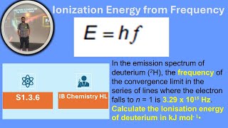 How to find Ionization Energy from Frequency [upl. by Sylvie375]