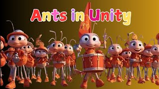 Ants in Unity 🐜  Action song  Fun Song for Kids on Teamwork  Animated Nursery Rhyme for Children [upl. by Noda532]