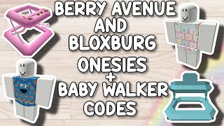 BABY ONESIES amp BABY WALKER CODES FOR BERRY AVENUE BLOXBURG amp ALL ROBLOX GAMES THAT ALLOW CODES 👶✨️ [upl. by Rocco]