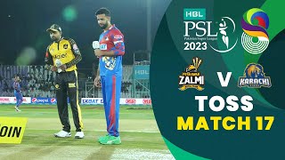 Toss  Peshawar Zalmi vs Karachi Kings  Match 17  HBL PSL 8  MI2T [upl. by Feirahs]