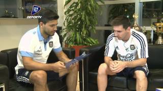 KUN AGUERO ENTREVISTA A MESSI DEPORTVMUNDO LEO [upl. by Vernon]