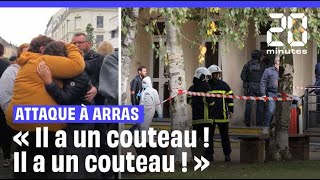 Attaque au couteau à Arras  Des élèves nous racontent ce quils ont vu [upl. by Madalena131]