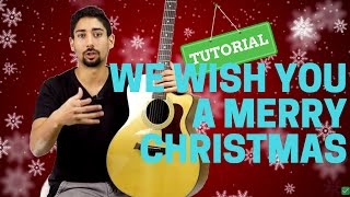 TUTORIAL CANZONI DI NATALE 23 We Wish You A Merry Christmas  Accordi per Chitarra [upl. by Dickens]