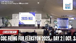 LIVE COC filing for Eleksyon 2025  Day 2 Oct 2 2024  Replay [upl. by Nnahtebazile]