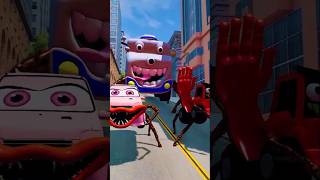 Epic Escape From The Lightning McQueen Bots Eater amp Cartoon Mini Car Eater  McQueen 🆚 McQueen bots [upl. by Launame]