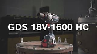 BOSCH｜GDS 18V1600 HC 雙渦輪18V免碳刷高扭力衝擊扳手機｜吾福精密科技 [upl. by Claiborn]