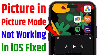 Picture in Picture PiP Not Working in iPhone Fixed  How to Play Videos in PiP in iPhone or iPad [upl. by Ynaffik]