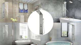 VEVOR Shower Panel Tower Massage System Rainampwaterfall Jet Tap Stainless Steel [upl. by Sheff]