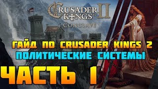 Crusader kings II Гайд  ВСЕ О ПОЛИТИЧЕСКИХ СИСТЕМАХ [upl. by Adner30]