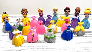 Satisfying ASMR  Mixing Disney Princess Colorful dress up  Sofia Ariel CinderellaElsa Rapunzel [upl. by Anuahsar]