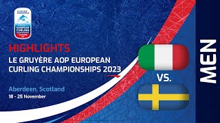 ITALY v SWEDEN  Highlights  Le Gruyère AOP European Curling Championships 2023 [upl. by Tillio774]